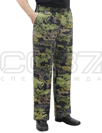 Брюки летние Ареал цв.кмф пиксель logo тк.смесовая 1